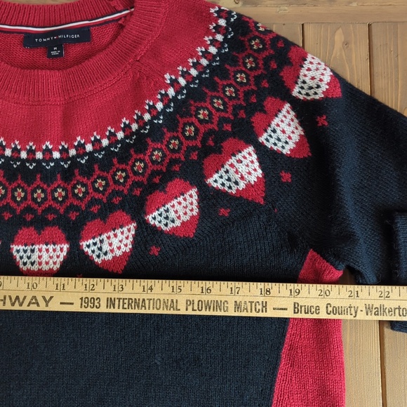 Women’s Black Red Heart Holiday Cozy Sweater - Picture 4 of 8